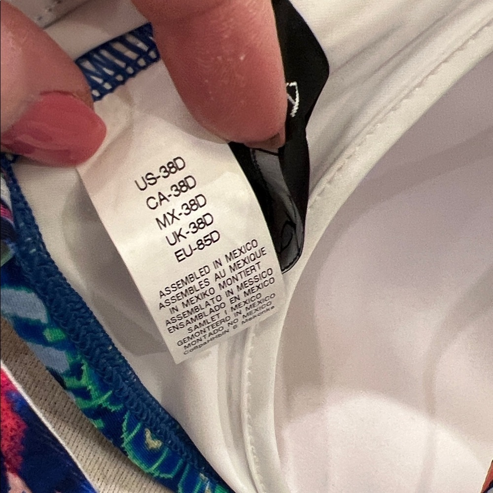 La Blanca Multicolor Patterned Bikini, Bottom 10, top 38D, NWOT - Picture 8 of 9